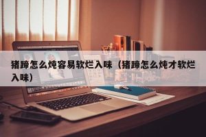 猪蹄怎么炖容易软烂入味（猪蹄怎么炖才软烂入味）
